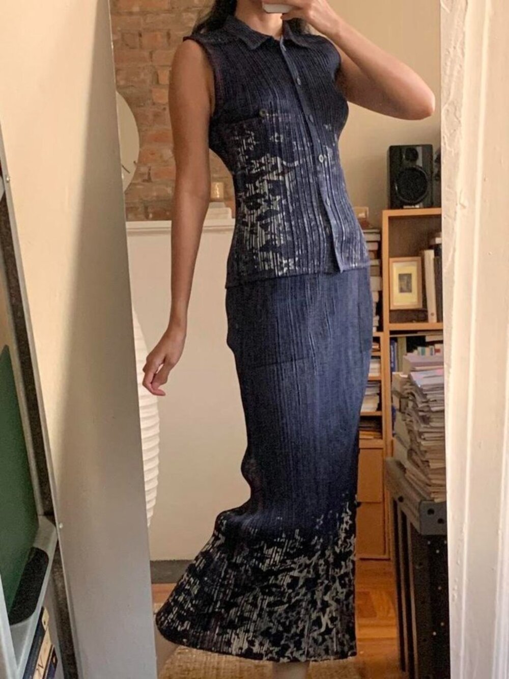 Issey Miyake Pleats Please Denim Star Set Dark Navy JP4